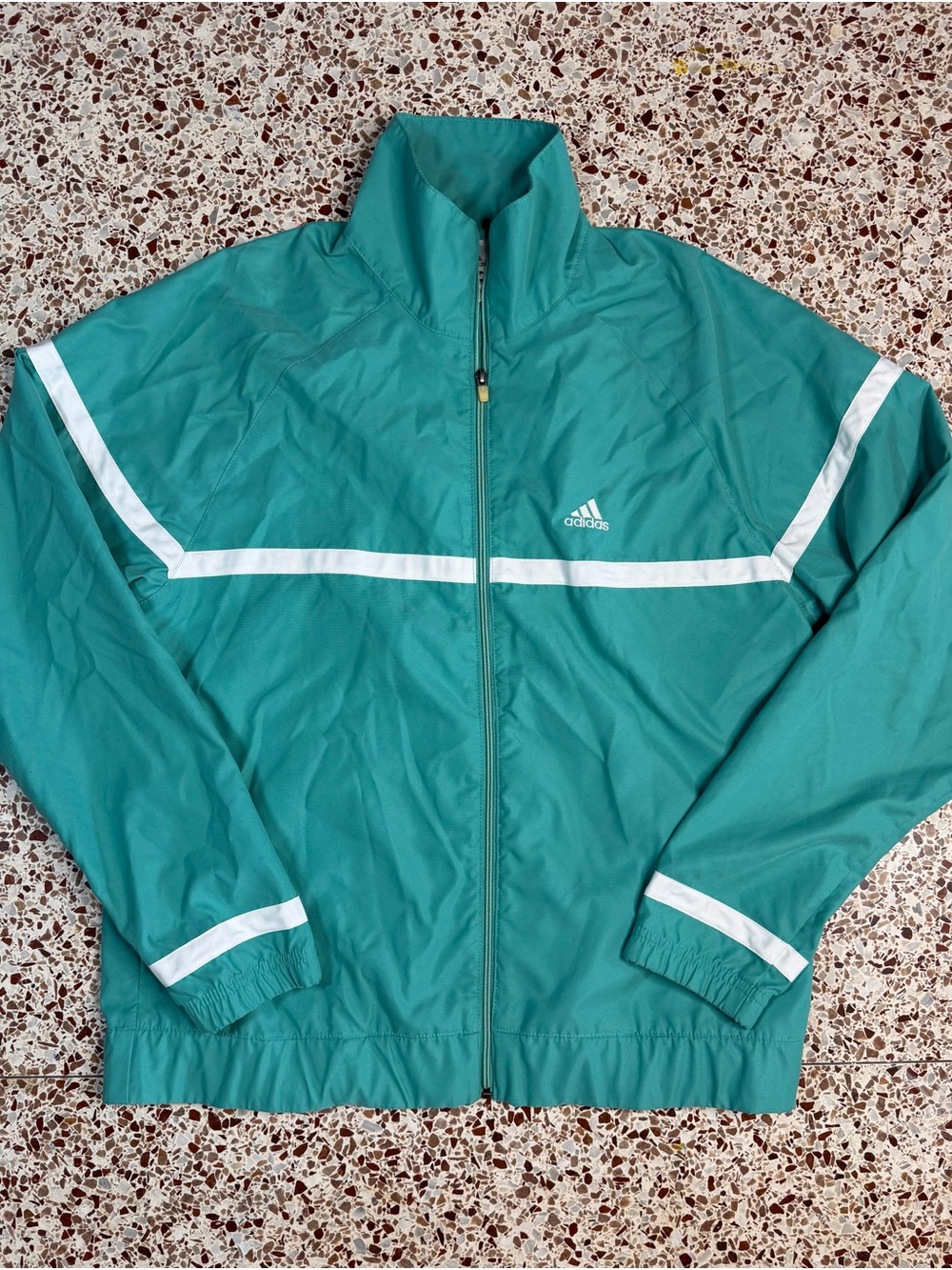 Adidas Teal Track Jacket Women's L Full Zip
